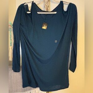 Express Teal Long Sleeve Dress